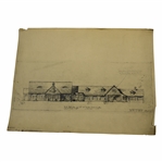 Early 1930s P. T. Taylor Golf & Country Club Hand Drawn Clubhouse Plan - Wendell Miller Collection