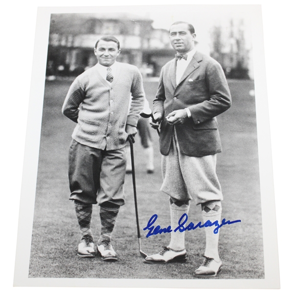 Gene Sarazen Signed 8x10 B&W Photo with Walter Hagen JSA ALOA