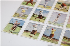 Full Set of Twenty-Five (25) WD & HO Wills Famous Golfers Tobacco Golf Cards