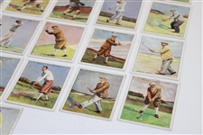 Full Set of Twenty-Five (25) WD & HO Wills Famous Golfers Tobacco Golf Cards
