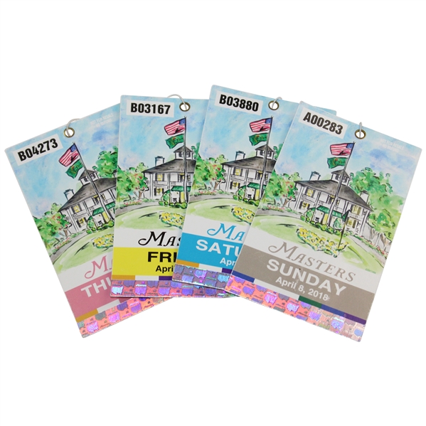2018 Masters Full Tournament Day Ticket Set - Thursday, Friday, Saturday & Sunday
