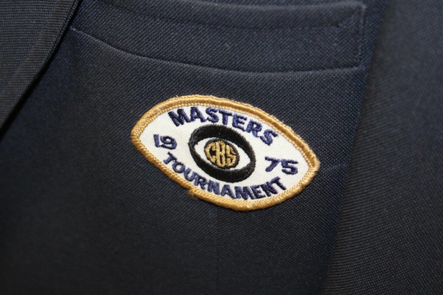 1975 Masters Tournament CBS Patch on Navy Blue Blazer