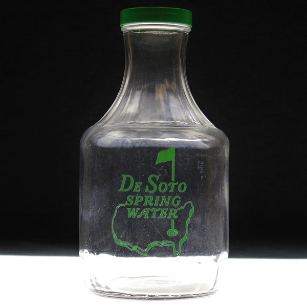 c. 1960s Augusta National Masters Champs Ceremony De Soto Spring Water Glass Jug