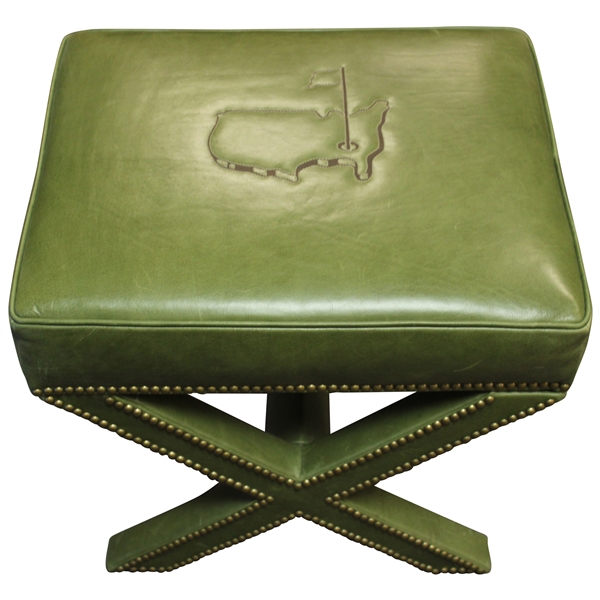 2022 Augusta National GC Berckmans Place Masters Ltd Ed Emerald Leather Ottoman