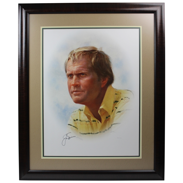 Jack Nicklaus Signed Ltd Ed 386/500 Print Framed by Powler - 2000 Memorial Tournament Program JSA ALOA