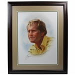Jack Nicklaus Signed Ltd Ed 386/500 Print Framed by Powler - 2000 Memorial Tournament Program JSA ALOA