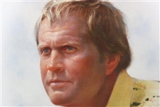 Jack Nicklaus Signed Ltd Ed 386/500 Print Framed by Powler - 2000 Memorial Tournament Program JSA ALOA