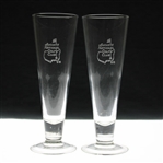 Pair of Augusta National Golf Club Members Logo Pint Beer Glasses 