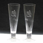 Pair of Augusta National Golf Club Members Logo Pint Beer Glasses 