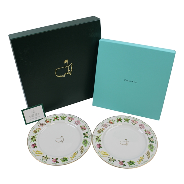 2017 Augusta National Ltd Ed Employee Masters Gift Tiffany & Co Beautification Plates In Box w/Card