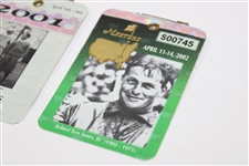 2001 & 2002 Masters Tournament SERIES Badges - Tiger Woods Wins