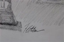 Original Jack Nicklaus 'Grand Slam' Pencil on Paper Study Sketch by Artist Robert Fletcher