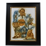 Original Oil on Panel Gene Sarazen Grand Slam Painting by Artist Robert Fletcher - Framed