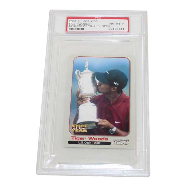 Tiger Woods 2001 S.I for Kids Golf Card NM-MT 8 PSA #02429741