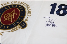 Bradley, Harrington & Toms Signed 2011 PGA at Atlanta Athletic Club Flag JSA #VV50060