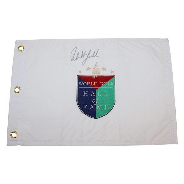 Phil Mickelson Signed Undated World Golf Hall of Fame Embroidered Flag JSA #V31051 