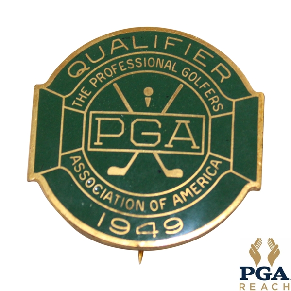1949 PGA Championship at Hermitage CC Contestant Badge - Sam Snead Winner