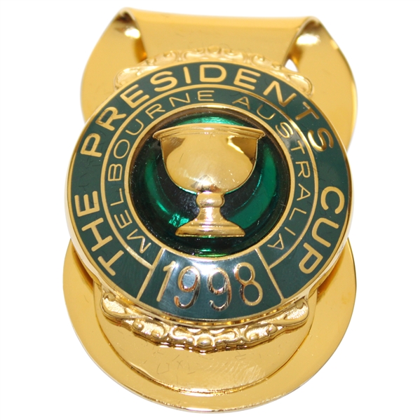 1998 The Presidents Cup Melbourne, Australia Badge/Clip in Case & Box