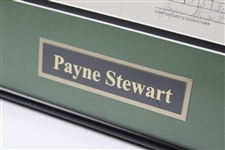Payne Stewart Signed & Used Doral-Eastern Open Scorecard w/Photo - Framed JSA ALOA