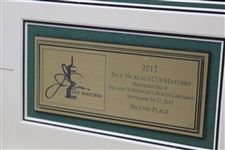 Jack Nicklaus 2017 Cup Matches 2nd Place Trophy Plaque - Framed
