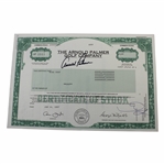 Arnold Palmer Signed The Arnold Palmer Co. Common Stock Certificate #AP0553 JSA ALOA