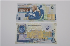 Jack Nicklaus & Old Tom Morris RBS 5lb Commemorative Banknotes