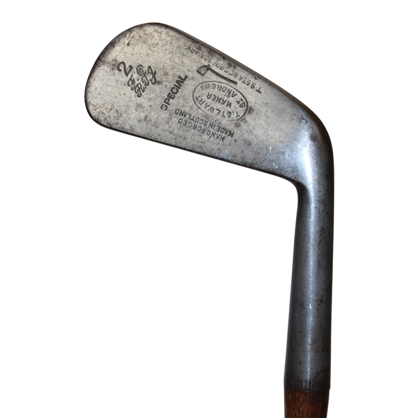 F.O./R.T.J. Tom Stewart Maker St. Andrews Special Hand Forged 2 Iron w/Jack Hagen Shaft Stamp
