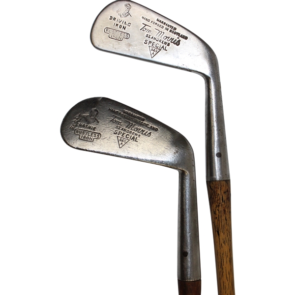 Tom Morris St Andrews Rustless Iron Mashie & Driving Iron