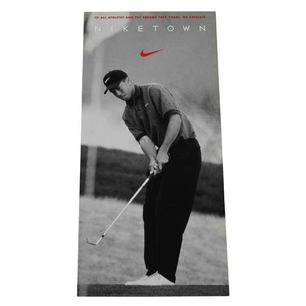 Tiger Woods 1996 Niketown Rookie Card/Ad Piece - Great Condition