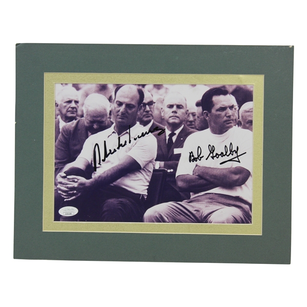 Roberto de Vicenzo & Bob Goalby Dual Signed 1968 Masters Photo - Matted JSA #II53199