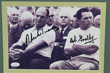 Roberto de Vicenzo & Bob Goalby Dual Signed 1968 Masters Photo - Matted JSA #II53199
