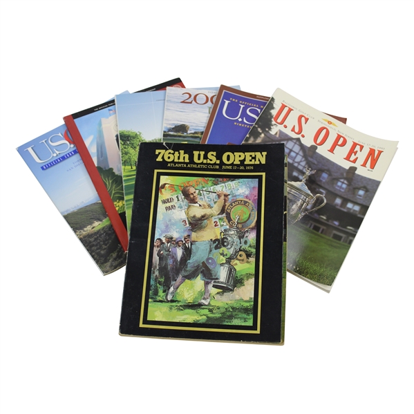 Seven (7) US Open Official Programs - 1976, 1993, 1999, 2000, 2001, 2003, & 2008
