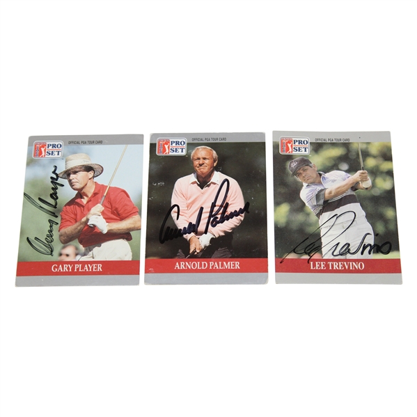 Palmer, Player & Trevino Signed Senior PGA Tour Pro-Set Golf Cards - Chi-Chi Rodriguez Collection JSA ALOA