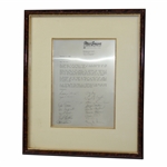 Chi-Chi Rodriguez 1989 Bob Jones Award Congratulatory Plaque from MacGregor
