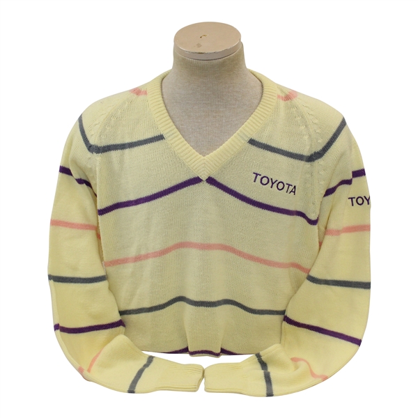 Chi-Chi Rodriguezs Personal V-Neck Long Sleeve Size M Jack Nicklaus Sweater with Toyota Sponsor