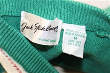 Chi-Chi Rodriguez's Personal V-Neck Long Sleeve Size M Jack Nicklaus Argyle Sweater with Toyota Sponsor