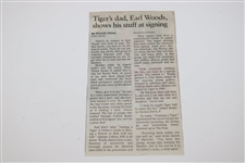 Earl Woods Signed 1997 'Training A Tiger' Book by Earl Woods JSA ALOA