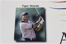 Tiger, Els, Greg & Colin Signed 1999 World Golf Championship Poster Beckett# AB03815