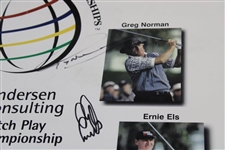 Tiger, Els, Greg & Colin Signed 1999 World Golf Championship Poster Beckett# AB03815