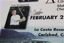 Tiger, Els, Greg & Colin Signed 1999 World Golf Championship Poster Beckett# AB03815