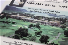Tiger, Els, Greg & Colin Signed 1999 World Golf Championship Poster Beckett# AB03815