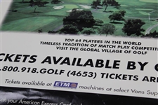 Tiger, Els, Greg & Colin Signed 1999 World Golf Championship Poster Beckett# AB03815