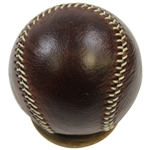 Masters Limited Edition Berckman's Links & Kings Leather Baseball in Drawstring Pouch with Stand