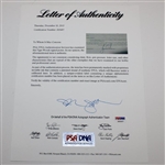 Tiger Woods Signed 2005 Hotel Guest Registration with Alias Name PSA# Z05697