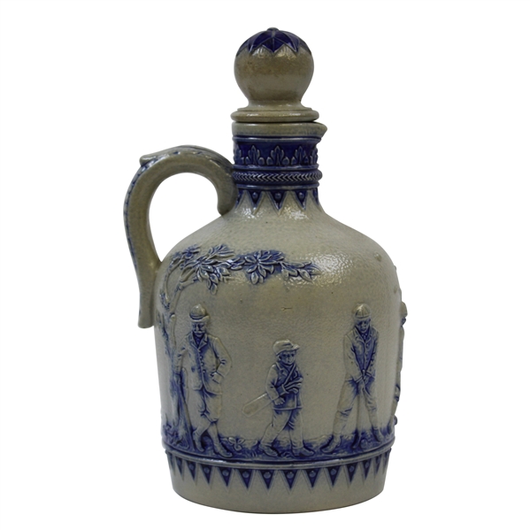 Early 1900s Gerz StoneWare Pitcher with Original Stopper