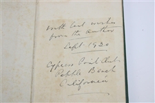 Alister MacKenzie Inscribed 1920 'Golf Architecture' Book With best wishes from the author 