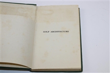 Alister MacKenzie Inscribed 1920 'Golf Architecture' Book With best wishes from the author 