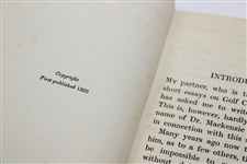 Alister MacKenzie Inscribed 1920 'Golf Architecture' Book With best wishes from the author 