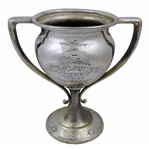 Large Derby Silver Plate Co. Golf Illustrated Trophy Won by Arthur C. Bass