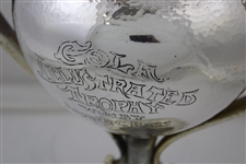 Large Derby Silver Plate Co. Golf Illustrated Trophy Won by Arthur C. Bass